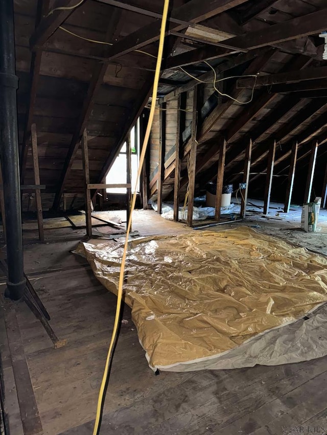 view of attic