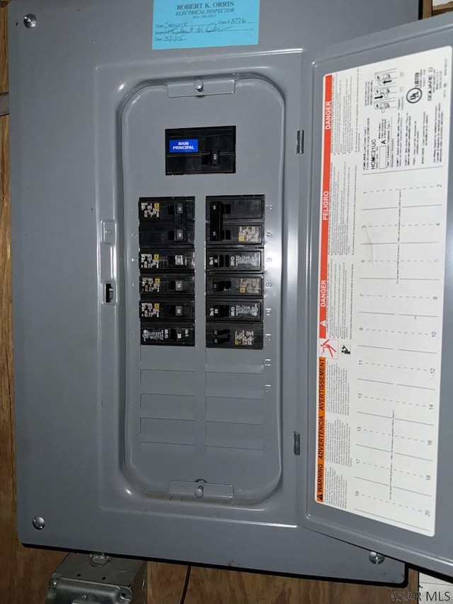 utility room featuring electric panel