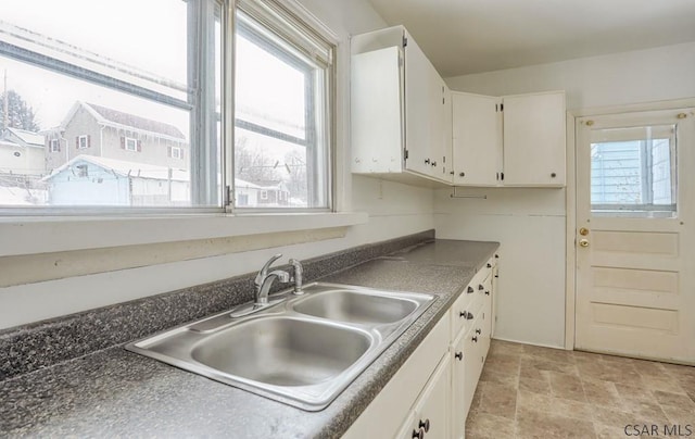 kitchen with white cabinetry and sink