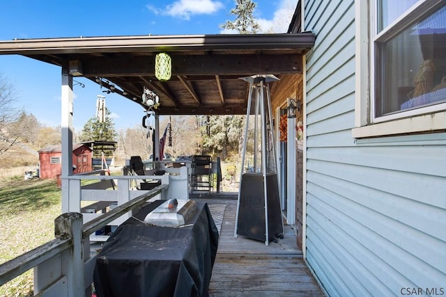 view of wooden terrace