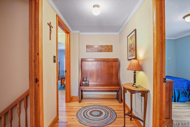 352 W Garrett St, Somerset, PA 15501 - corridor featuring wood finished floors, baseboards, and ornamental molding