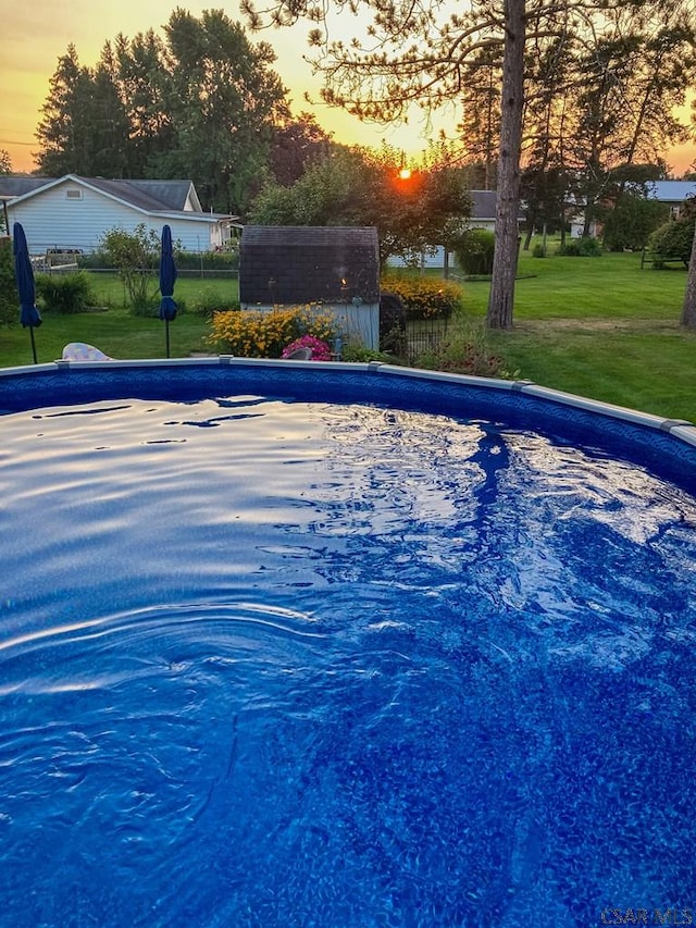 352 W Garrett St, Somerset, PA 15501 - outdoor pool with an outbuilding, a yard, and a shed
