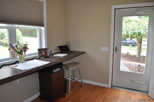 726 Sunset Ave, Johnstown, PA 15905 - office with baseboards and light wood-style floors