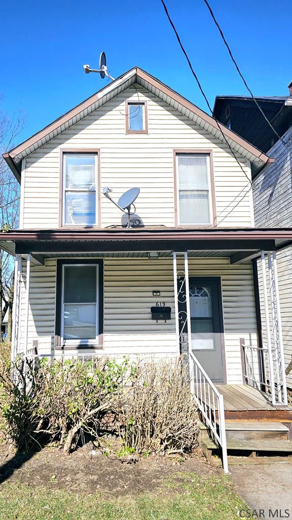 view of front of home with a porch