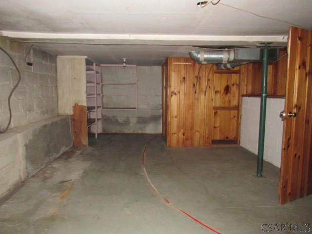 619 W Race St, Somerset, PA 15501 - below grade area with concrete block wall