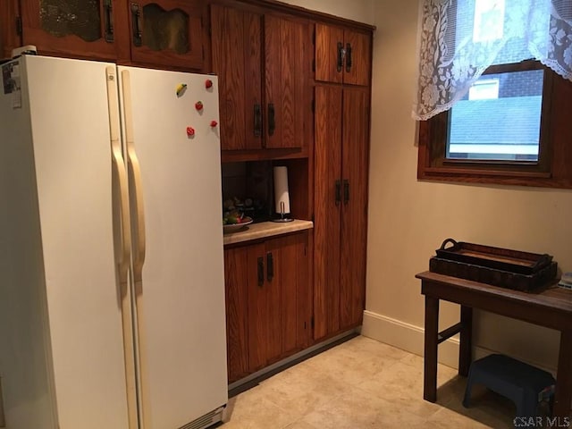 kitchen featuring white refrigerator