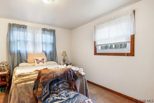 view of carpeted bedroom