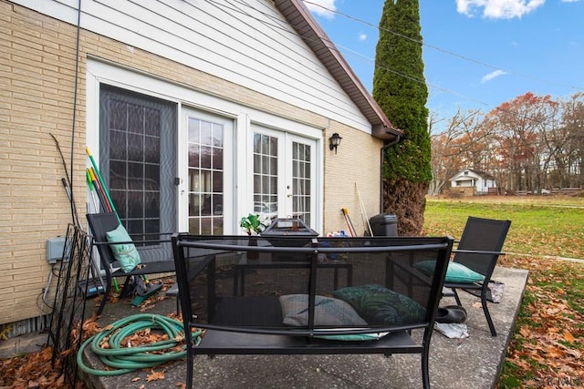 view of patio with french doors