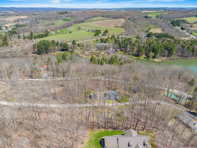 218 Rocky Ridge Rd, Jennerstown, PA 15547 - drone / aerial view featuring a water view and a rural view