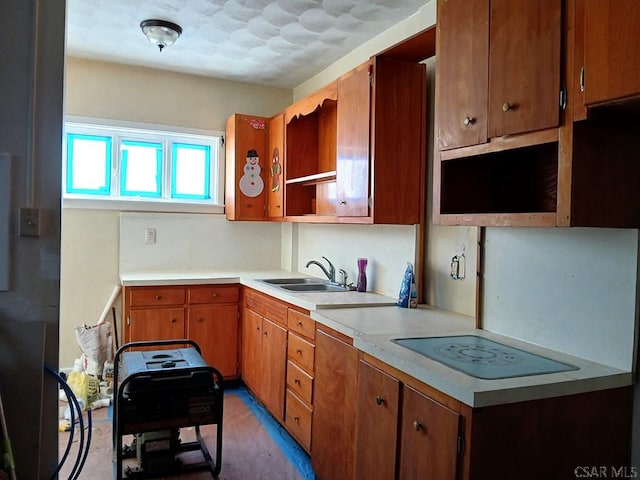 kitchen featuring electric stovetop and sink