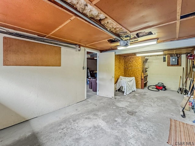 500 Randolph St, Ebensburg, PA 15931 - garage with a garage door opener and electric panel