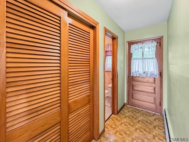 500 Randolph St, Ebensburg, PA 15931 - entryway with a baseboard radiator and baseboards