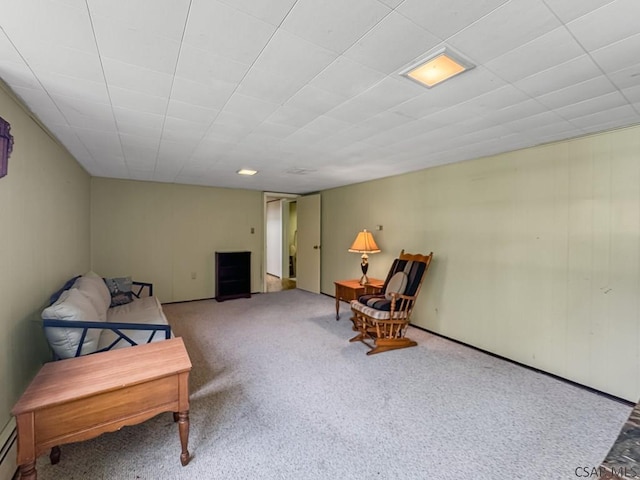 500 Randolph St, Ebensburg, PA 15931 - living area with carpet floors and baseboard heating