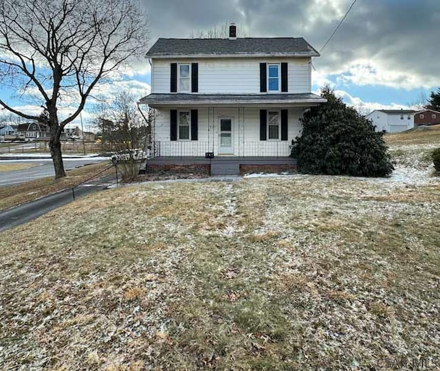 view of front of home featuring covered porch