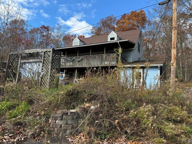 view of back of property