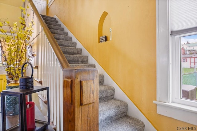 view of stairs