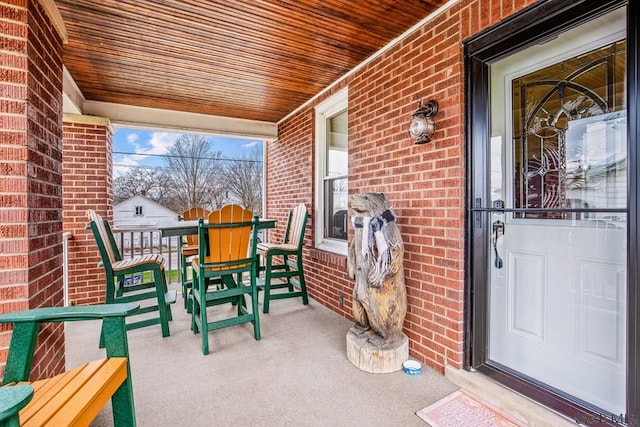 view of patio / terrace with a porch