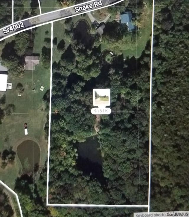 909 Snake Rd, Ebensburg, PA 15931 - aerial map of property and surrounding area with property parcel outlined