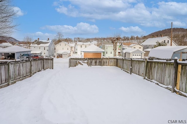 view of snowy yard