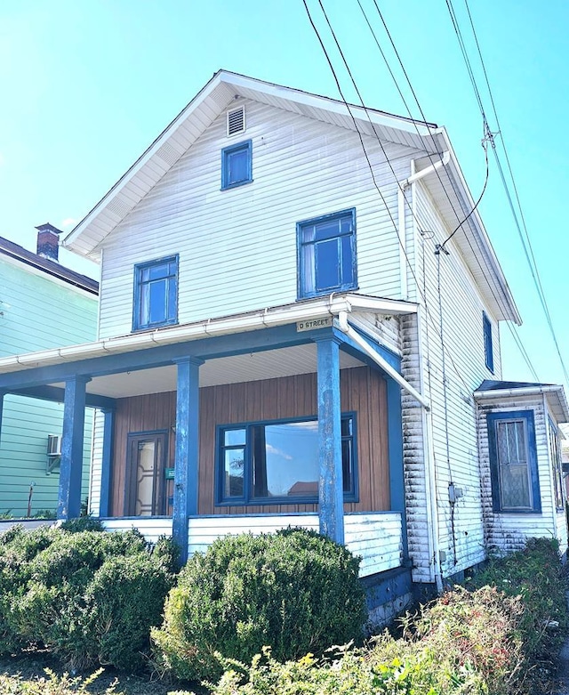 view of front of house featuring covered porch