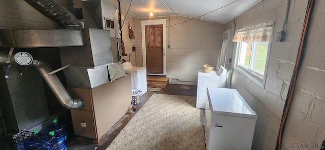 interior space with washer / clothes dryer