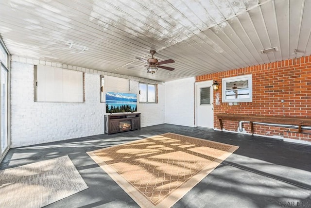 view of patio / terrace with ceiling fan