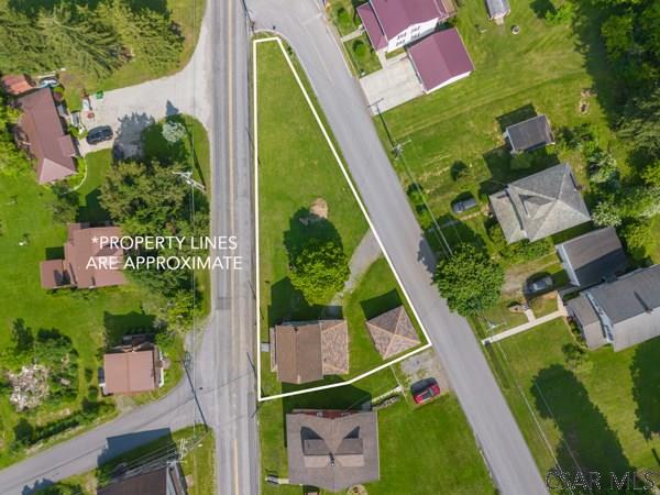 3445 Graham Ave, Windber, PA 15963 - aerial view of property's location featuring property parcel outlined