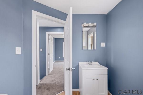 3445 Graham Ave, Windber, PA 15963 - bathroom featuring vanity and baseboards