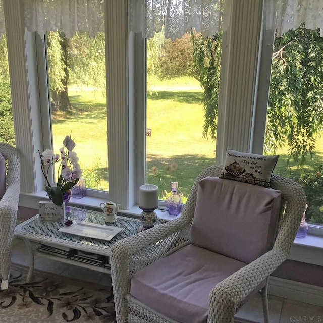 view of sunroom