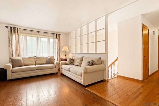 129 Berkey Dr, Johnstown, PA 15904 - living room featuring hardwood / wood-style floors and baseboards