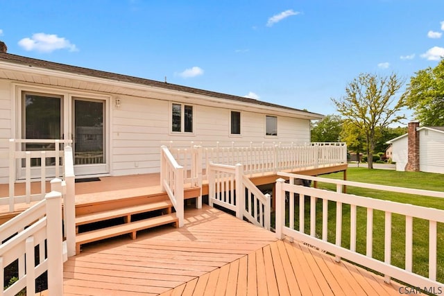 129 Berkey Dr, Johnstown, PA 15904 - deck with a lawn