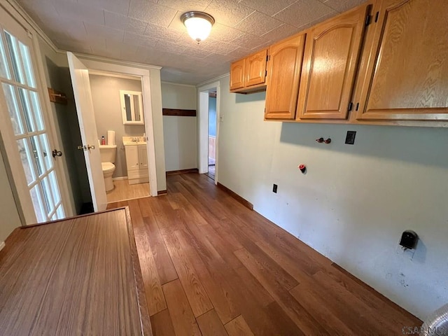 328 Thatcher Rd, New Florence, PA 15944 - laundry area featuring wood finished floors