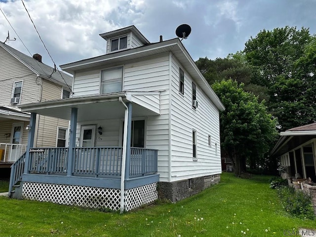 913 Jefferson Ave, Portage, PA 15946 - view of front of property featuring covered porch and a front lawn