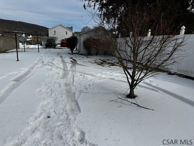 view of snowy yard