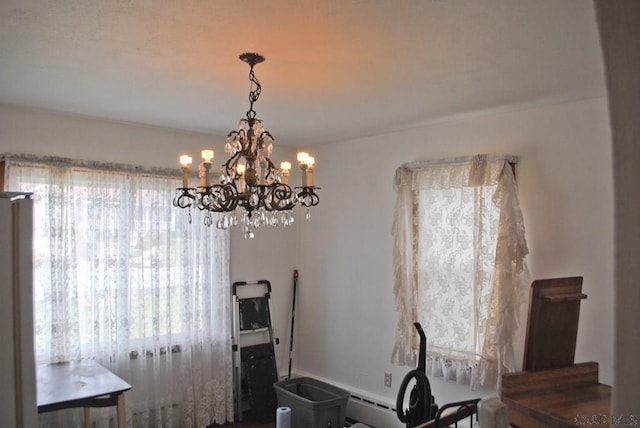 607 Belmont St, Johnstown, PA 15904 - dining space with a chandelier