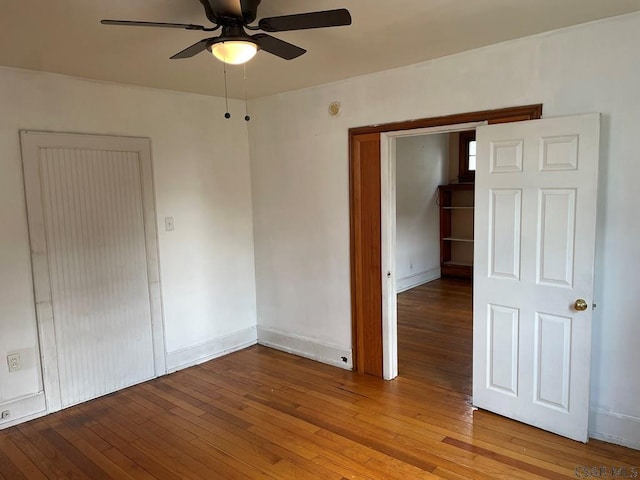 161 Stone St, Johnstown, PA 15906 - unfurnished room with ceiling fan, hardwood / wood-style flooring, and baseboards