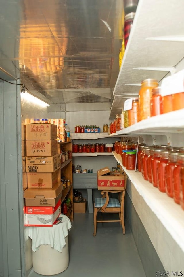 view of storage area