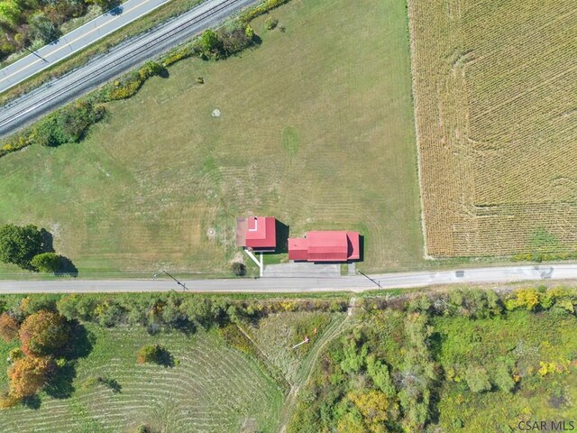 drone / aerial view featuring a rural view