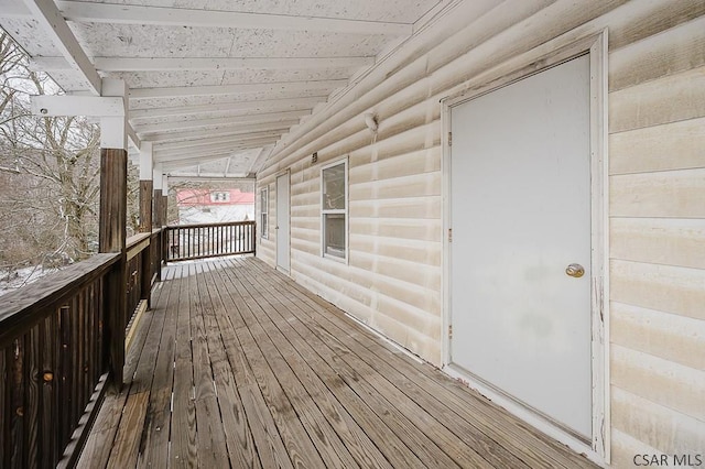 view of wooden deck