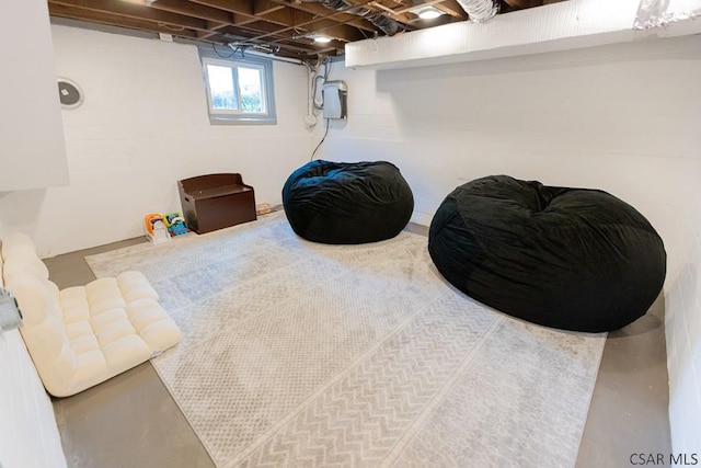 view of basement