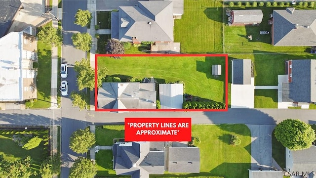 521 N Julian St, Ebensburg, PA 15931 - aerial perspective of suburban area featuring property boundaries highlighted