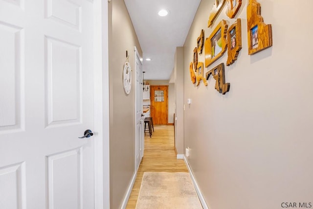 408 Byers Rd, Somerset, PA 15501 - hall with recessed lighting, baseboards, and light wood-type flooring