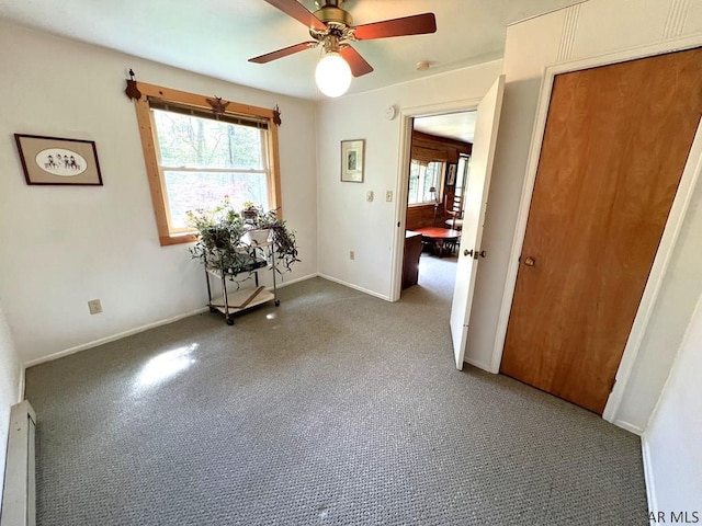 643 Laurel Summit Rd, Boswell, PA 15531 - carpeted empty room featuring ceiling fan, a baseboard heating unit, and baseboards