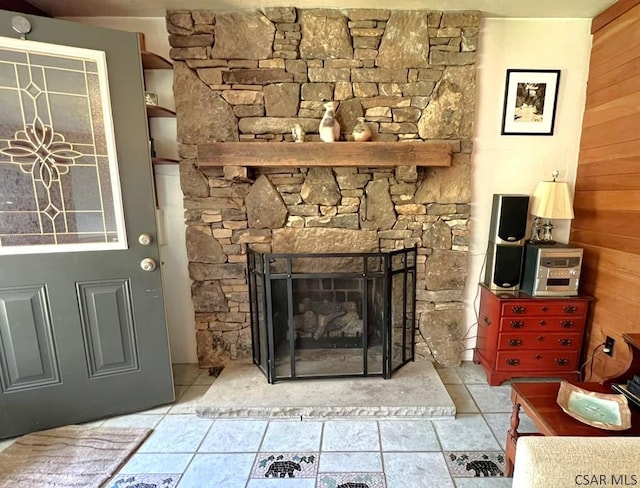 643 Laurel Summit Rd, Boswell, PA 15531 - detailed view of a stone fireplace