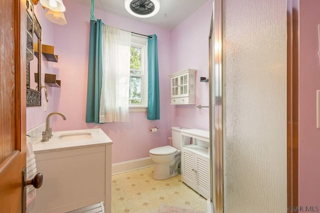 429 S Center Ave, Somerset, PA 15501 - full bathroom with vanity, tile patterned floors, and a shower with shower door