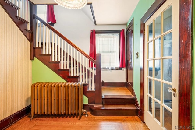 429 S Center Ave, Somerset, PA 15501 - stairs featuring radiator and wood finished floors