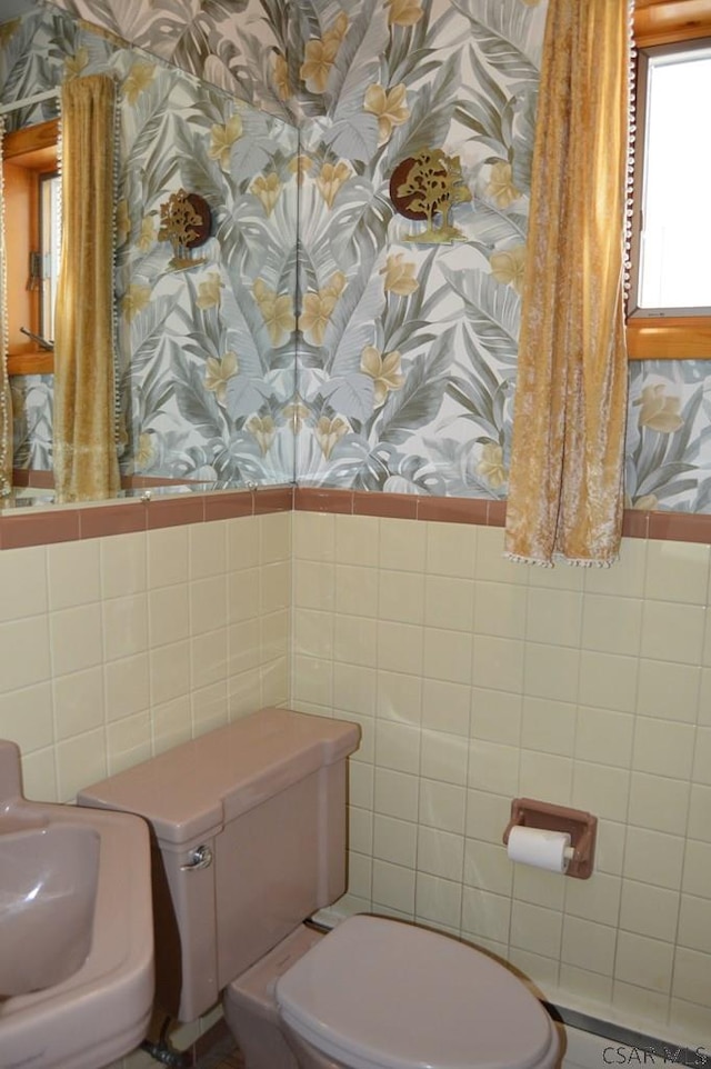 bathroom featuring toilet and sink