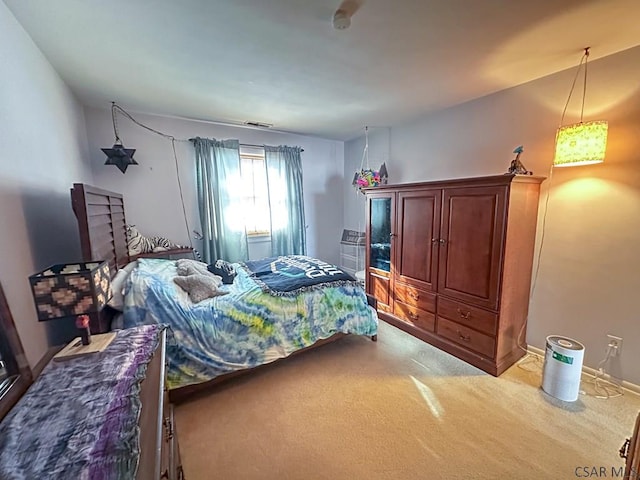 view of carpeted bedroom