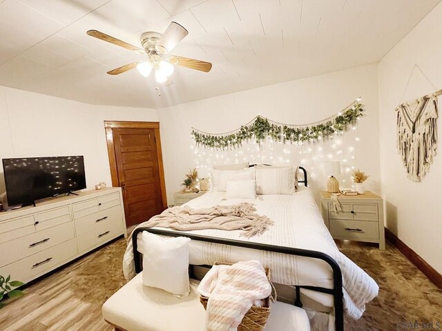 bedroom with ceiling fan