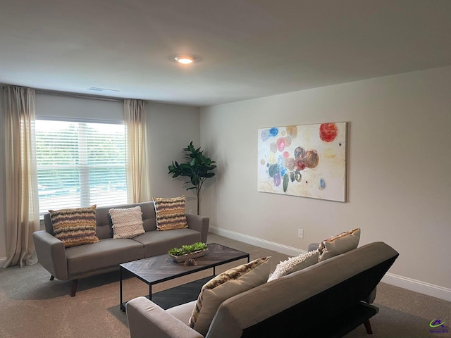 view of carpeted living room